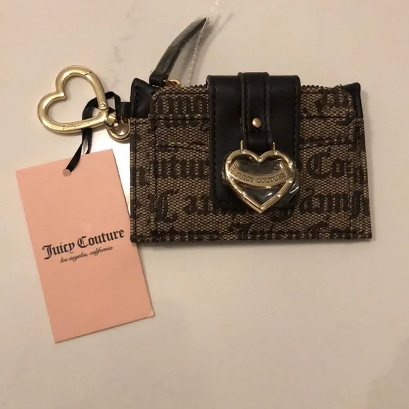 Juicy Couture nwt status taupe brown my heart will go on tab elongated - Picture 1 of 6